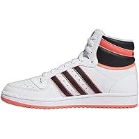 adidas Originals Men's Top Ten Hi Basketball Shoes (Cloud White/Core Black/Turbo)