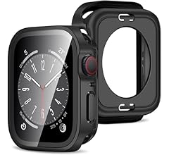 UOEPOWA 2 in 1 Case Compatible with Apple Watch Series 9 (2023) Series 8 Series 7 41/45mm with Built-in Screen Protector, S…