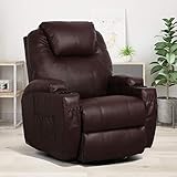 Esright Massage Recliner Chair Heated PU Leather...