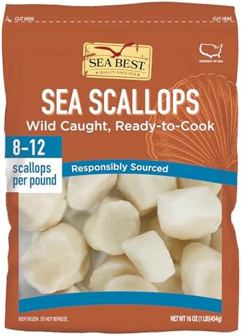 Sea Best 8/12 Colossal Scallops, 16 Ounce