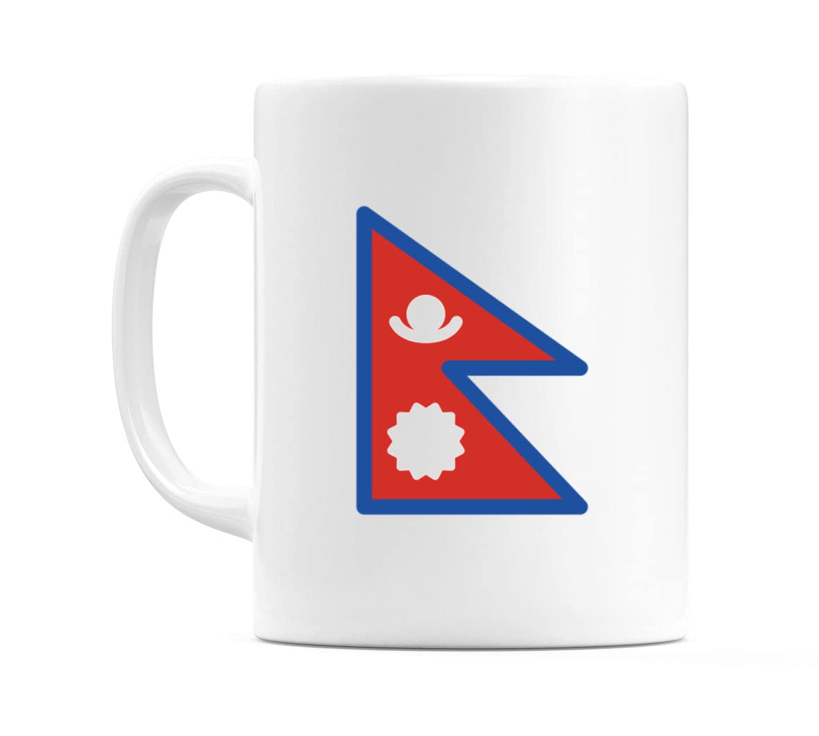 WeDoMugs Nepal Flag Graphic Icon Ceramic 11oz Coffee Tea Gift Mug Cup