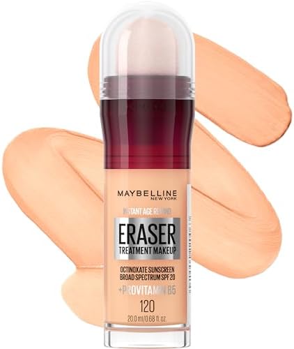 Maybelline Instant Age Rewind Eraser Treatment Makeup with SPF 18, Anti Aging Concealer Infused with Goji Berry and Collagen, Creamy Ivory, 1 Count