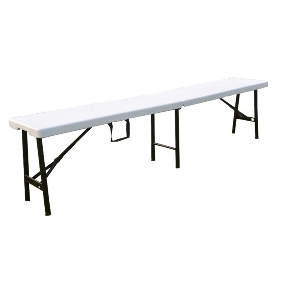 Folding Table Outdoor Wedding Party Folding Table Wedding Market Garden Party Portable Tables Lightweight Camping Table (Color : White Size : 182 * 30 * 45cm)