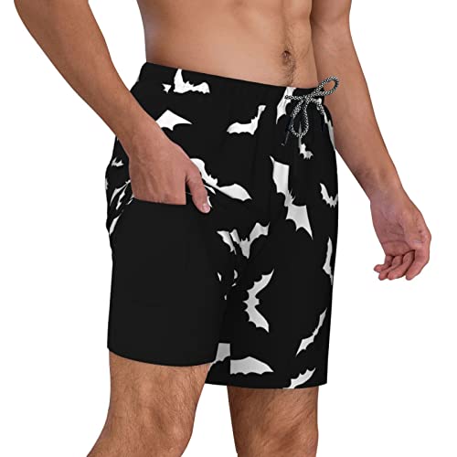 feelacle Halloween Bat Mens Swim Trunks 9