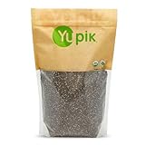 Yupik Organic Black Chia Seeds, 2.2 lb, Gluten-Free, GMO-Free, Kosher, Vegan, Raw Plant-Based Superfood, Rich in Fiber, Source of Omega-3, Perfect for Smoothies, Salads & Chia Pudding, Gels Easily