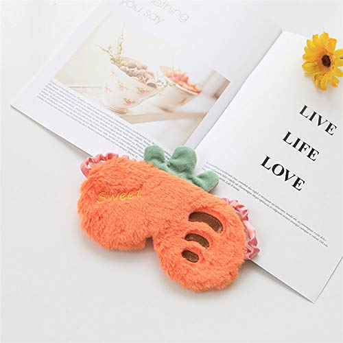 GLCS GLAUCUS Eye Mask for Sleeping Travel Eye Mask Plush Fluffy Cute Cartoon Fruit Eye Shade Eye Cover for Adults Kids