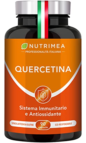 QUERCETINA NUTRIMEA I Bromelina I Vitamina C I Sistema Immunitario I Antinfiammatorio I Antiossidante I Integratore Alimentare I 90 Capsule