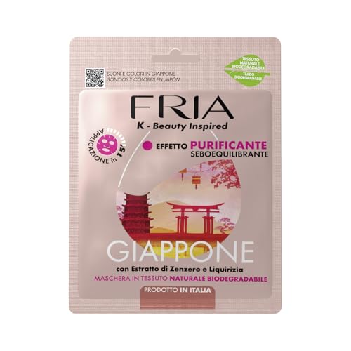 Fria K-Beauty Maschera Viso Giappone con estratto di Zenzero, Cannella...