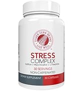 Silver Fern Stress Complex Supplement - without Caffeine - Sleep, Worry, Mood & More - with Saffr...