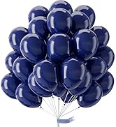 PartyWoo Navy Blue Balloons, 50 pcs 12 Inch Party Balloons, Latex Balloons, Balloons for Kids, Pa...