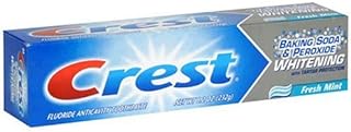 Crest Fluoride Anticavity Toothpaste, Baking Soda & Peroxide Whitening with Tartar Protection, Fresh Mint, 8.2 oz tube