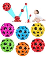 Huifoo 6 Stück moonball,Jump Ball,Bouncy Ball,Hohe Sprünge Gummiball Space Ball Moonball,Springender Gummiball,Bounce Ball Bouncing Ball für Kinder for Kids Party Gift