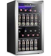 Antarctic Star 26 Bottle Wine Cooler/Cabinet Beverage Refrigerator Mini Wine Cellar Beer Soda Cle...