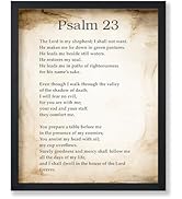 Poster Master Psalm 23 Poster - Bible Print - Bible Verse Art - Scripture Art - Motivational Quot...