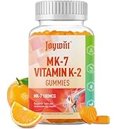 Joywiit Vitamin K2 MK-7 Gummies 100mcg, Extra Strength K2 Vitamin Supplement for Bone & Heart Sup...