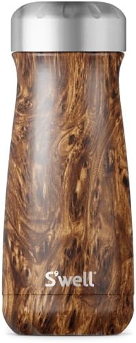 S'well Stainless Steel Travel Mug in Teakwood (Traveler Collection) (16 oz)