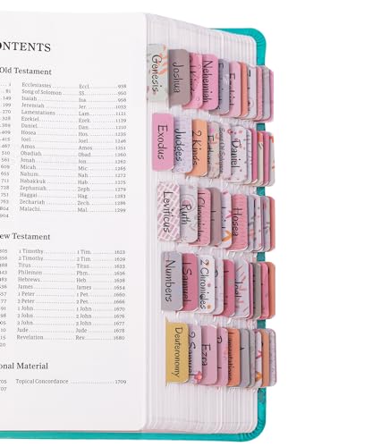 Laminated Bible Tabs for Women & Men - Large Print