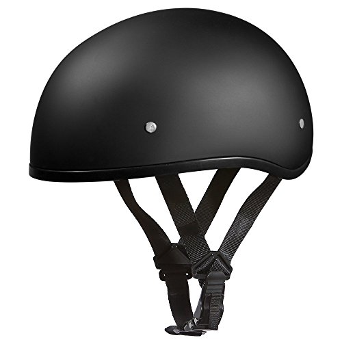 3 4 low profile helmet - Daytona Helmets Half Skull Cap Motorcycle Helmet – DOT Approved [Dull Black] [L]