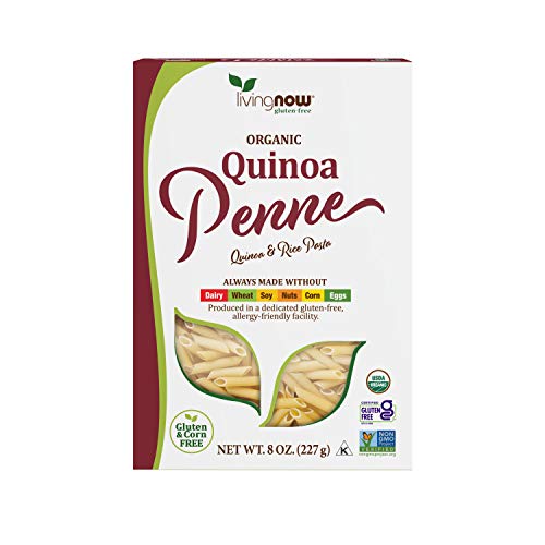 quinoa pasta gluten free - NOW Foods, Organic Quinoa Penne, Gluten-Free, Corn-Free, Non-GMO, Quinoa and Rice Pasta, 8-Ounce