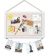 Emfogo Bulletin Board Wooden Frame Cork Board 16"x11" Bulletin Boards for Walls and Office Decor ...