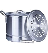 ARC 32 Quart Aluminum Tamale Steamer Pot, Crab Seafood Stock Pot w/ Steamer Rack and Tube, Great ...