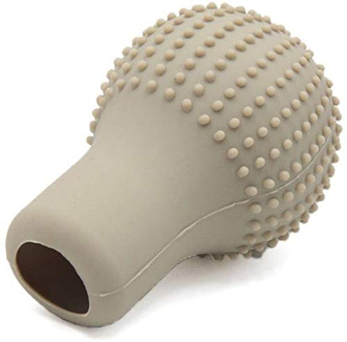 JMO27Deals Silicone Nonslip Car Gear Shift Knob Cover Coller (Beige)