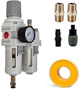 Wosudim 3/8"NPT Air Regulator Low Pressure Regulator - Air Compressor Water Separator, 5 Micron P...