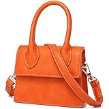 CATMICOO Mini Purse for Women, Mini Bag with Crocodile Pattern (Orange)