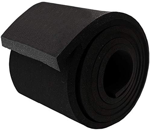 Neoprene Foam Strip Roll by Dualplex, 4" Wide x 10' Long x 1/4" Thick, Weather Seal High Density Stripping – Weather Strip Roll Insulation Foam Strips - 10 Feet Long