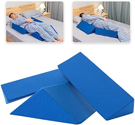 Fanwer Positioning Wedge Pillow for Side Sleeping (3 in 1), 40 Degree Triangle Bed Wedges & Body Positioners for Back Pain, Preventing Bedsores, After Surgery, Knees Elevated, Pregnancy