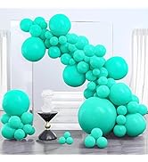 PartyWoo Teal Balloons, 125 pcs Teal Balloons Different Sizes Pack of 36 Inch 18 Inch 12 Inch 10 ...