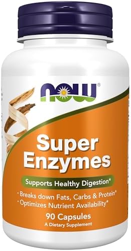 NOW Foods Supplements, Super Enzymes, Formulated with Bromelain, Ox Bile, Pancreatin and Papain, Super Enzymes,90 Capsules