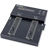 StarTech.com Standalone Dual Bay M.2 SATA/NVMe Duplicator/Eraser, HDD/SSD Cloner/Wiper for M.2 PC...