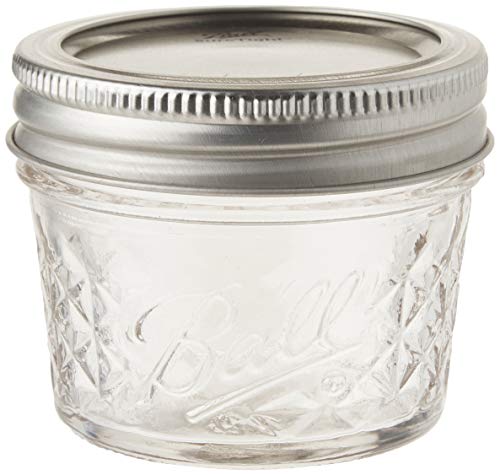 Ball 4-Ounce Quilted Crystal Jelly Jars with Lids and Bands, Set of 12-2 Pack (Total 24 Jars)