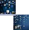 Decor365 Blue Silver Star Party Decoration Glitter 3D Star Garland Twinkle Little Star Decor Starry Galaxy Planet Party Supplies Hanging Birthday Baby Shower Graduation Wedding Ramadan EID Banner