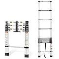 Telescopic Ladder, 6.5FT RIKADE Aluminum Telescoping Ladder with Non-Slip Feet, Portable Extension Ladder for Household and Outdoor Working, 330lb Capacity