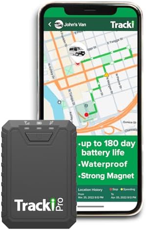 Tracki Pro GPS Tracker for Vehicles, USA made tech. Up to 7 Months Batt. Waterproof Magnetic 4G LTE Long Battery Life 2-7 Month, Unlimited Distance, Subscription Required, Multi Alerts, Hidden Tracker