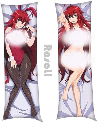 RasoLi Anime High School DxD Girl Rias Gremory Uncensored Hugging Body Pillow Case Cover 150x50cm(59in X 19.6in) Peach Skin Dakimakura (Pattern_c), Standard