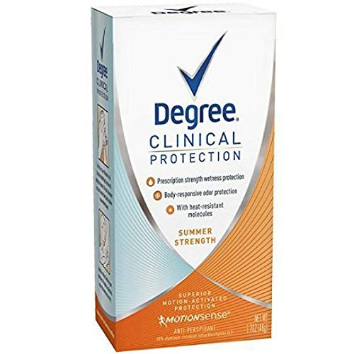 Degree Clinical Protection Anti-Perspirant & Deodorant, Summer Strength 1.7 oz ( Pack of 18)