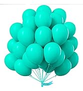 PartyWoo Teal Balloons, 50 pcs 12 Inch Teal Blue Balloons, Turquoise Balloons for Balloon Garland...