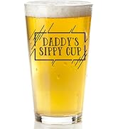 Daddy’s Sippy Cup Beer Glass - Funny New Dad Gifts for First Time Parents - Unique Christmas, Fat...