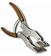 HiSew Premium Leather Flat Pliers - 7.5 inch, 420 Stainless Steel, Black Walnut Handle, Leather W...