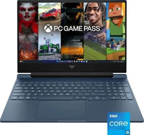 HP Victus 15.6" FHD 144Hz Gaming Laptop, Intel Core i5 12450H, 32GB RAM, 512GB SSD, NVIDIA GeForce RTX 3050, Windows 11 Home, WiFi 6, Numeric Pad, Performance Blue