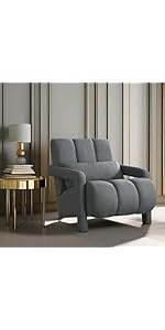 Christopher Knight Home Smyth Modern Armchair, Upholstered Accent Chair,Minimalist Lounge Chair, ...