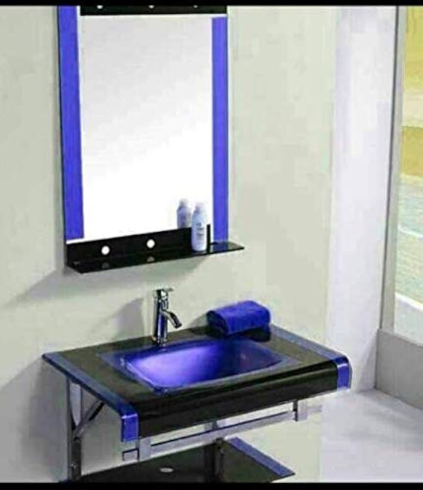 HIMANS Wash Basin/Glossy Finish/Vessel Sink HIMANS Navy Blue ...