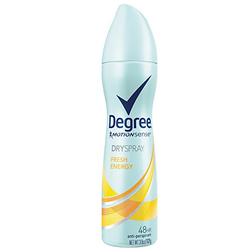 Degree Women Antiperspirant Deodorant Dry Spray Fresh Energy 3.8 oz (Pack of 8)