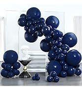 PartyWoo Navy Blue Balloons, 100 pcs Pearl Navy Blue Balloons Different Sizes Pack of 18 Inch 12 ...