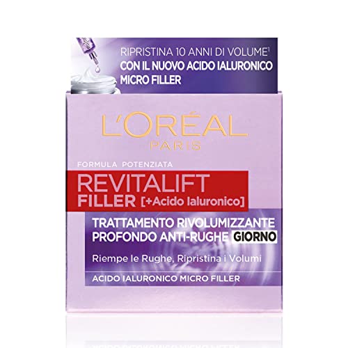 L'Oréal Paris Crema Viso Giorno Revitalift Filler, Azione Antirughe Ri...