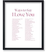 Poster Master Ways To Say I Love You Poster - Motivational Print - Valentine's Day Art - Positive...