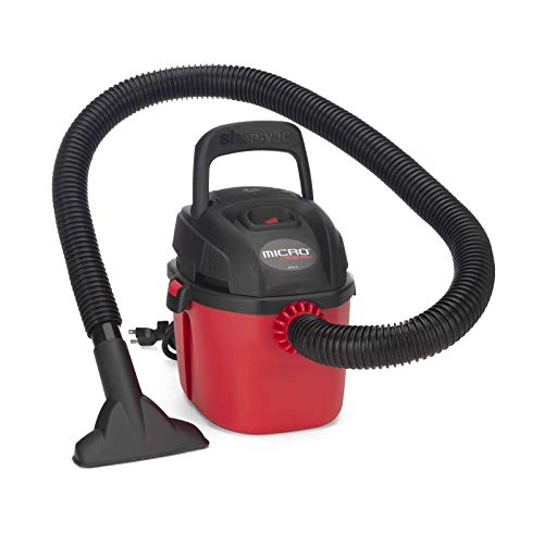 Shop-Vac 2023000 Micro Wet/Dry Vac Portable Compact Micro Vacuum With Collapsible Handle Wall Bracket & Multifunction Accessories Uses Type A Filter Bag & Type MM Foam Sleeve